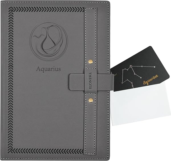 Aquarius zodiac gift journal — A5 hardcover constellation notebook