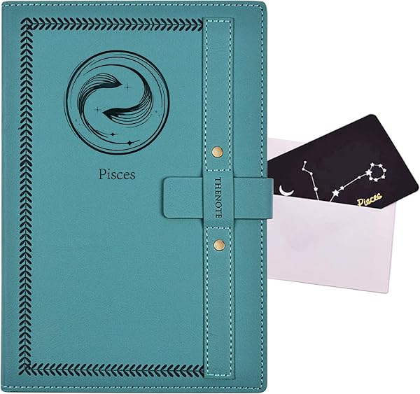 Pisces zodiac gift journal — A5 hardcover constellation notebook